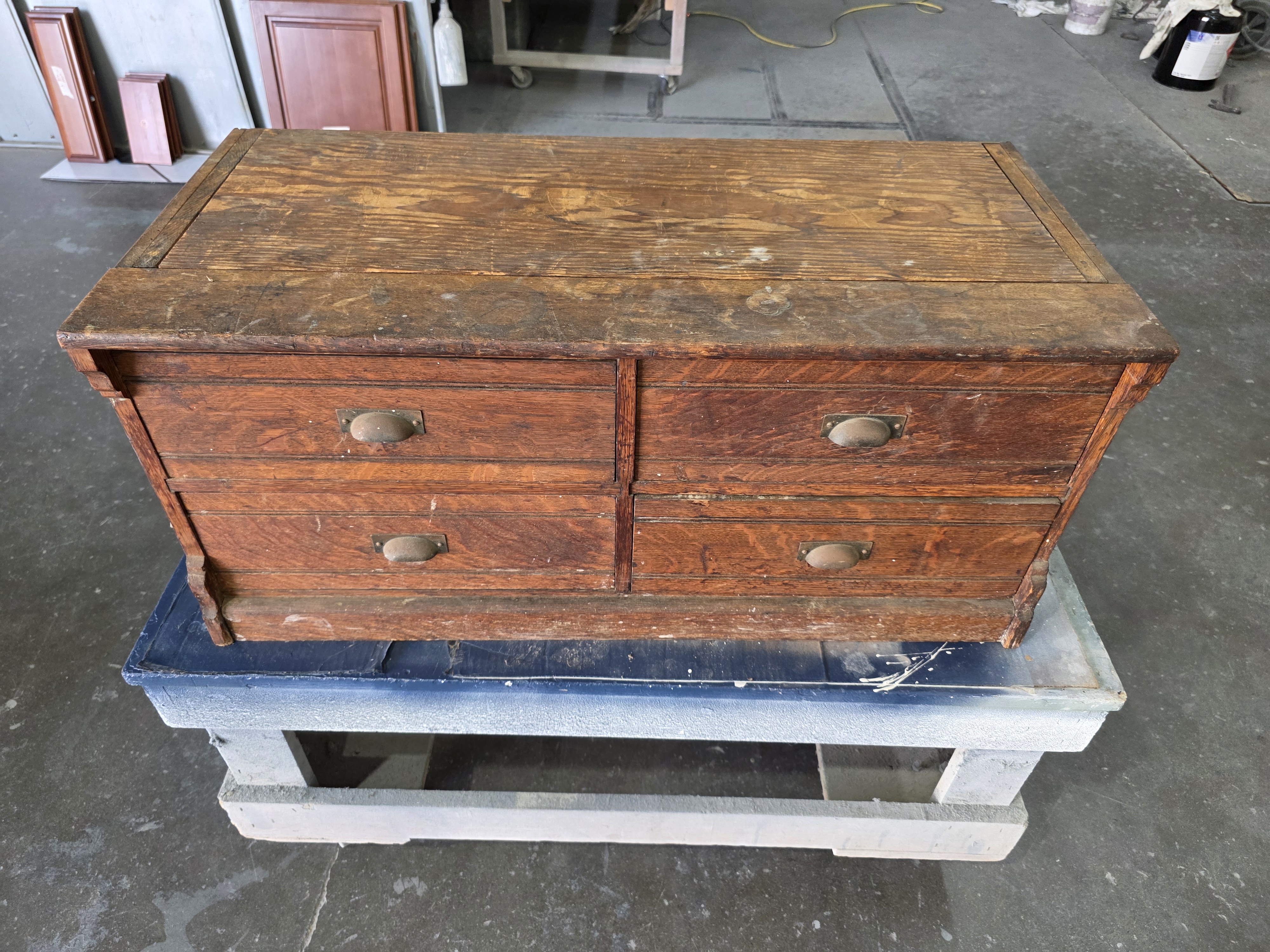 Vintage dresser prepared for new stain application